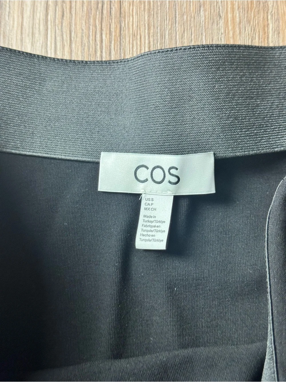 COS Black Flared Maxi Skirt